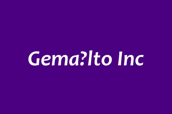 Software Engineering Company Gemalto Inc