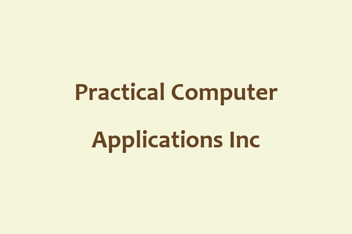 Software Services Company Practical Computer Applications Inc