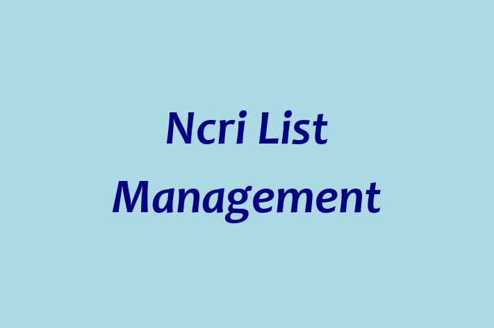 Technology Company Ncri List Management