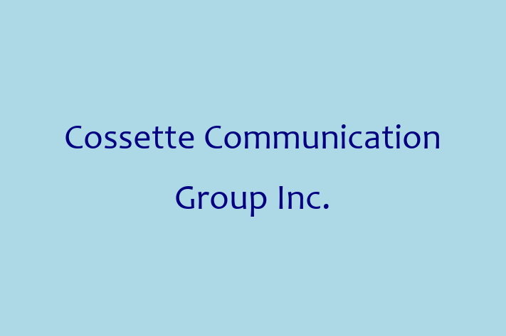 Software Solutions Provider Cossette Communication Group Inc.