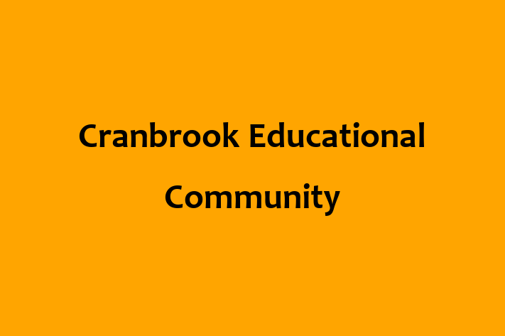 Talent Management Cranbrook Educational Community