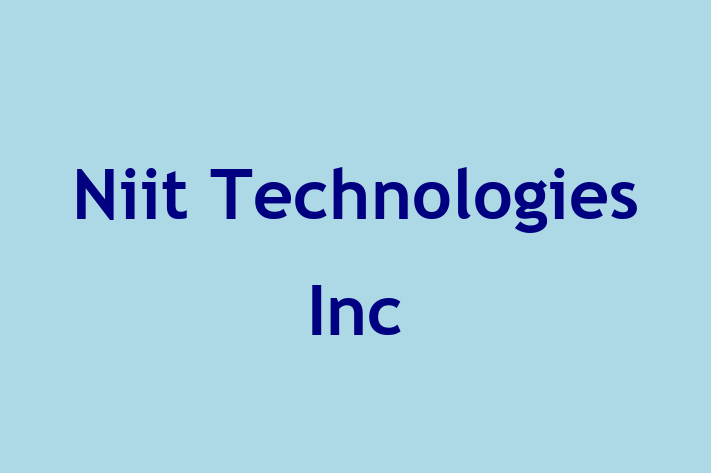 Software Development Firm Niit Technologies Inc