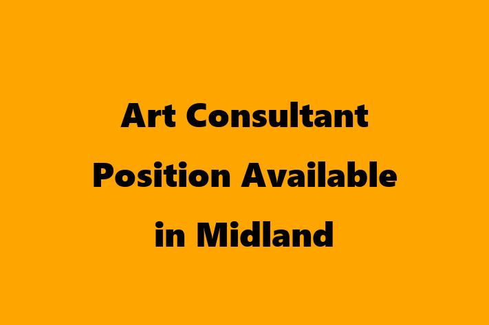 Art Consultant Position Available in Midland