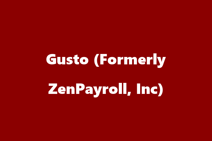 Tech Solutions Company Gusto Formerly ZenPayroll Inc