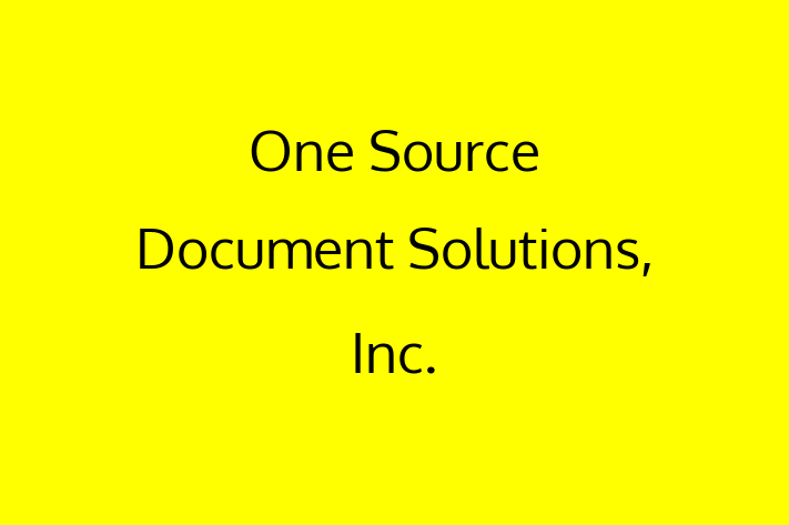 Technology Company One Source Document Solutions Inc.