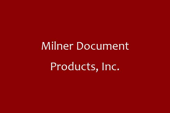 Software Development Firm Milner Document Products Inc.