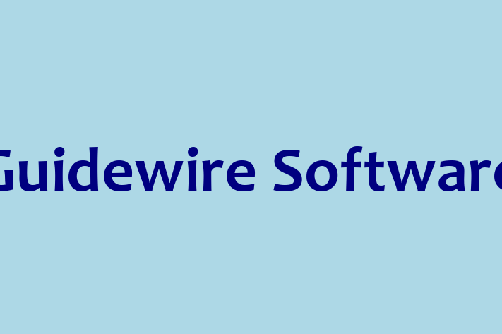 Software Solutions Provider Guidewire Software