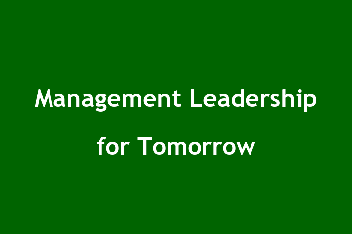 Talent Management Management Leadership for Tomorrow