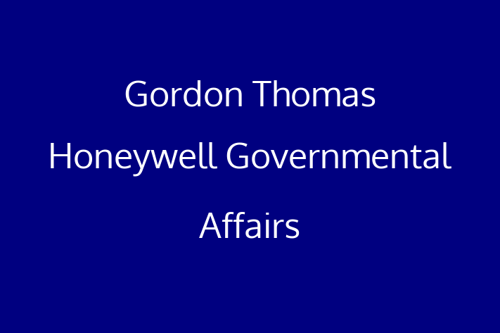 Software Consultancy Gordon Thomas Honeywell Governmental Affairs