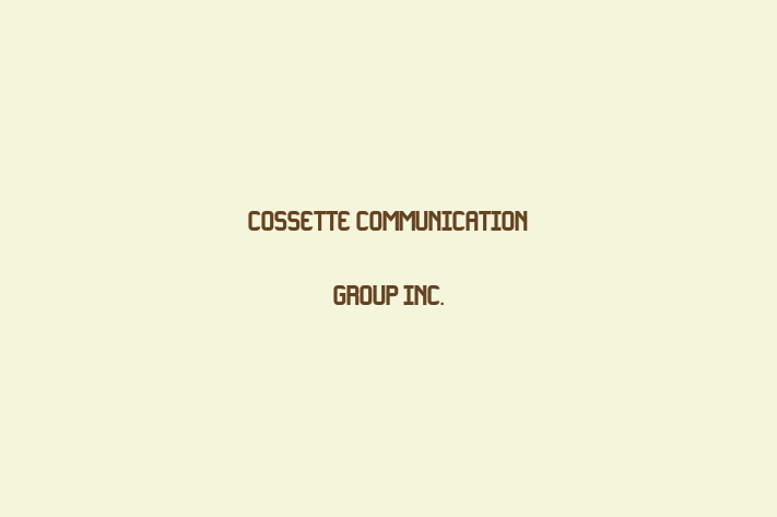 Software Development Company Cossette Communication Group Inc.