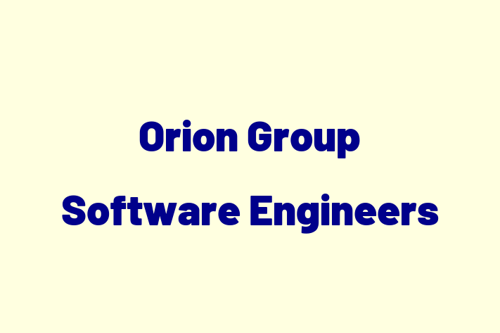 Tech Firm Orion Group Software Engineers