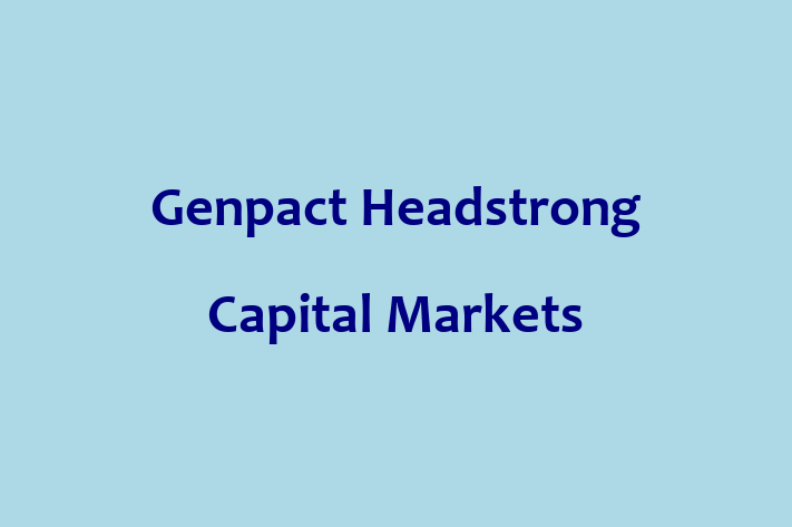 Software Consultancy Genpact Headstrong Capital Markets