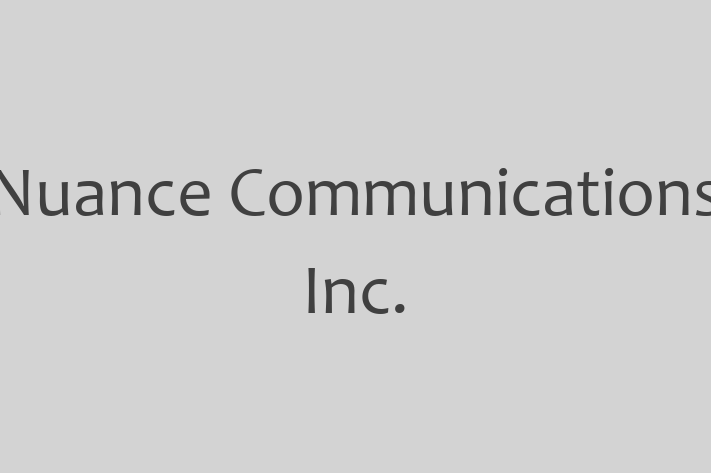 Software Services Company Nuance Communications Inc.