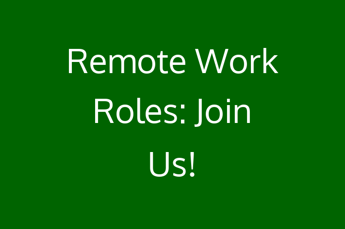 Remote Work Roles Join Us