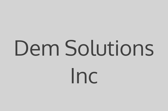 Digital Solutions Provider Dem Solutions Inc