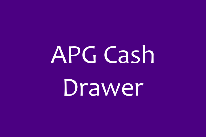 Technology Solutions Firm APG Cash Drawer