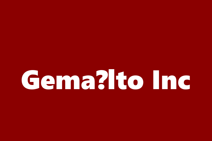 Software Solutions Provider Gemalto Inc