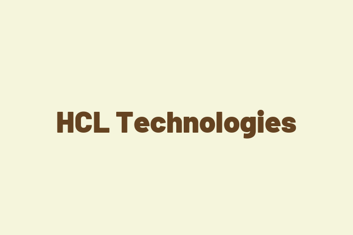 Software Consultancy HCL Technologies