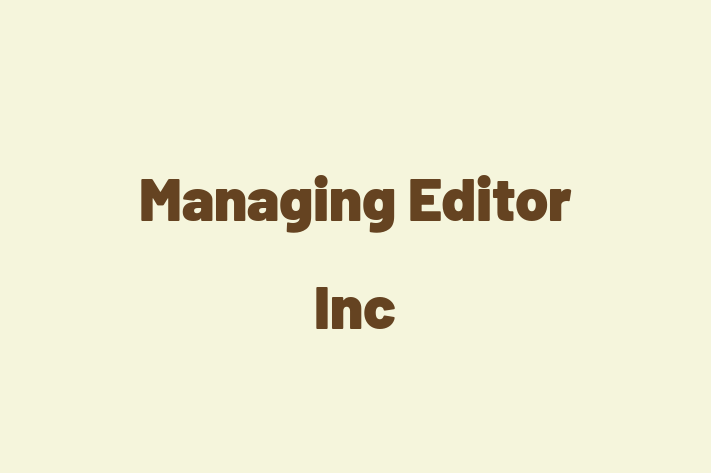 Tech Firm Managing Editor Inc