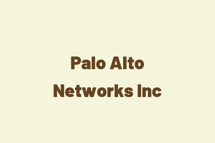 Software Solutions Provider Palo Alto Networks Inc