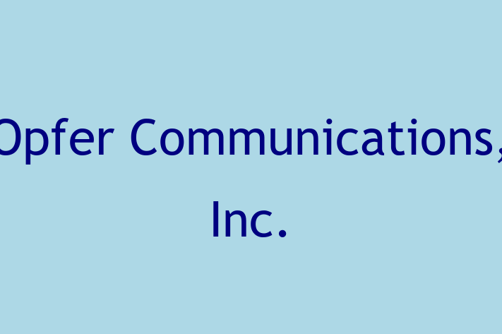 Software Solutions Provider Opfer Communications Inc.