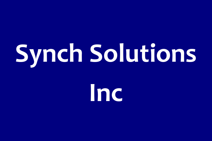 Software Firm Synch Solutions Inc