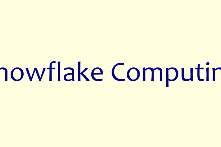 IT Company Snowflake Computing