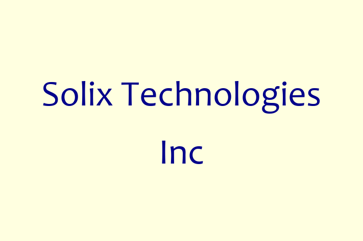 Software Development Company Solix Technologies Inc