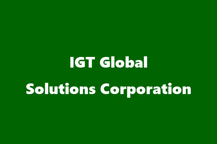 Software Solutions Provider IGT Global Solutions Corporation