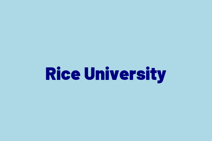 Staff Management Rice University