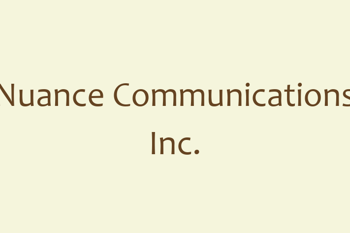 Software Consultancy Nuance Communications Inc.