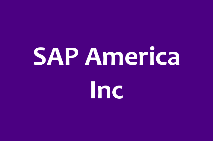 Software Solutions Provider SAP America Inc