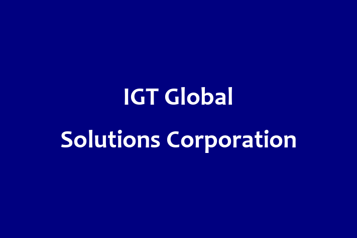 Technology Solutions Firm IGT Global Solutions Corporation