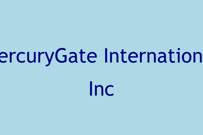 Software Engineering Company MercuryGate International Inc